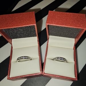 BERRICLE Rhodium Plated Sterling Silver Cubic Zirconia Wedding Half Eternity